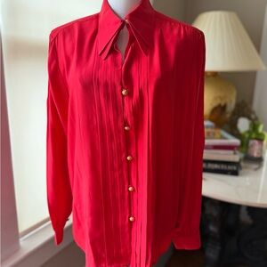 Vintage Red Button-Down Shirt